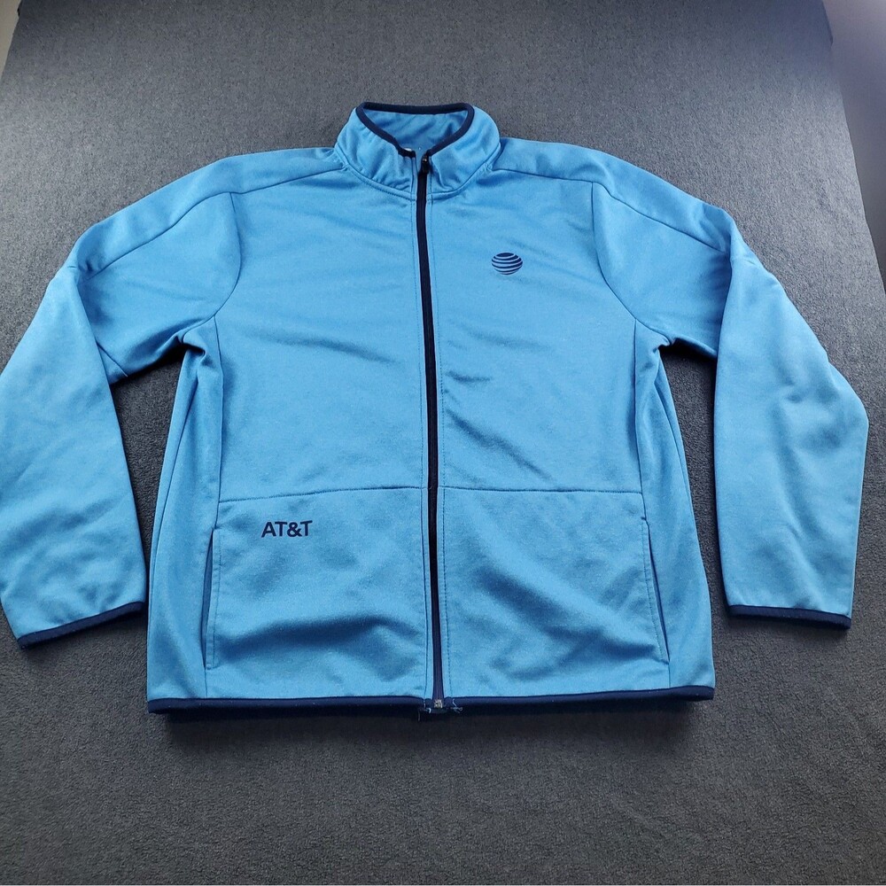 At&t Employee Jacket Full Zip Long Sleeve  Size Large Unisex Blue